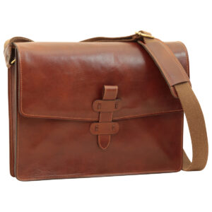 Messenger in pelle. Marrone