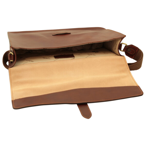 Messenger in pelle. Marrone - immagine 5
