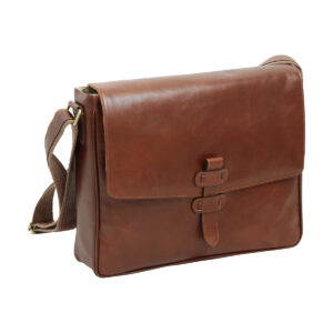 Messenger in pelle. Marrone