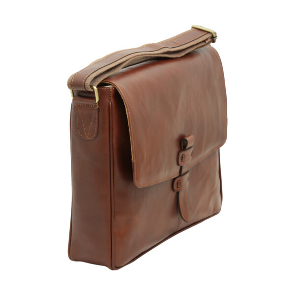 Messenger in pelle. Marrone - immagine 3