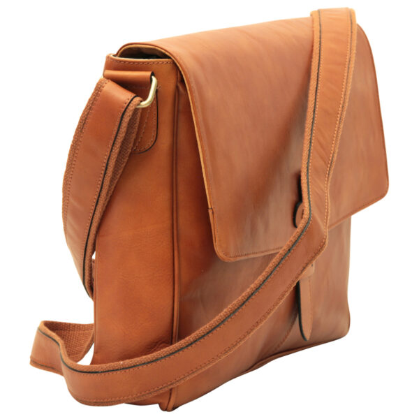 Messenger in pelle. Marrone Coloniale - immagine 2