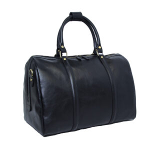 Borsa da viaggio in pelle. Nero