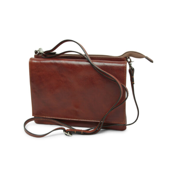 Borsa a tracolla in pelle. Marrone - immagine 3