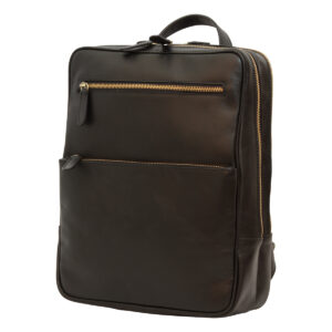 Zaino in pelle. Nero