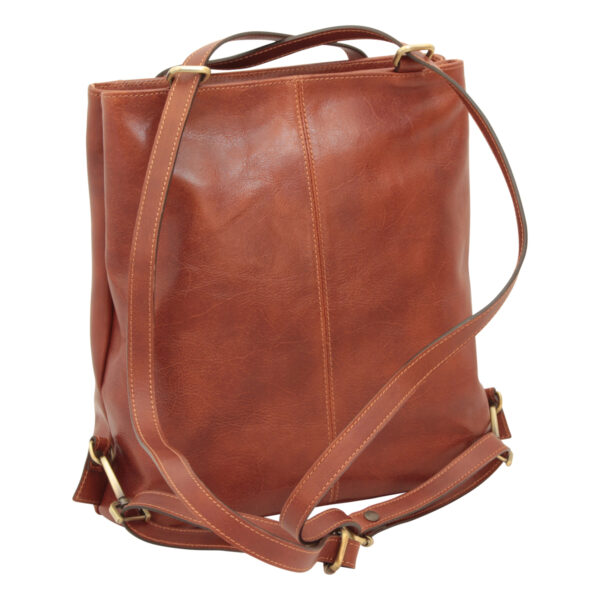 Zaino / Borsa a tracolla. Marrone - immagine 4