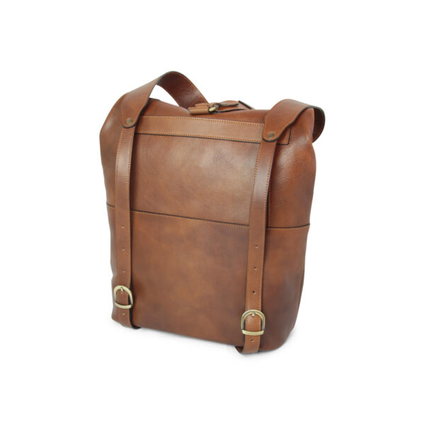 Zaino in pelle. Castagna - immagine 3