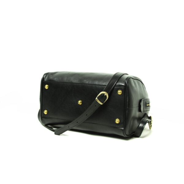 Bauletto due manici in pelle. Nero - immagine 4