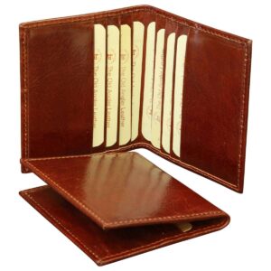 Porta Carte di Credito in Pelle con RFID. Marrone