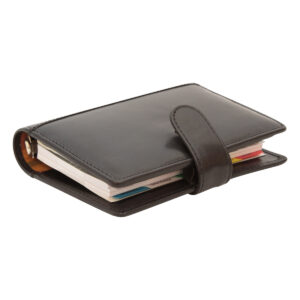 Organizer in pelle piccolo. Nero