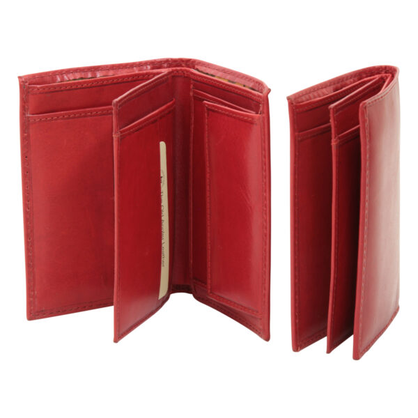 Portafoglio in pelle. Rosso - immagine 4