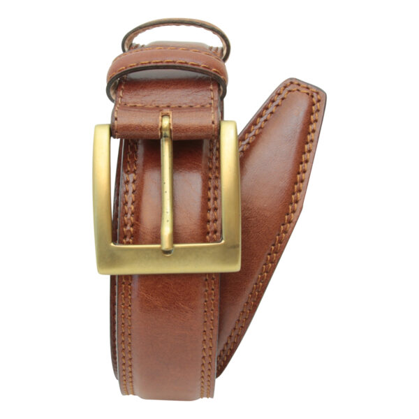 Cintura in pelle. Marrone - immagine 3