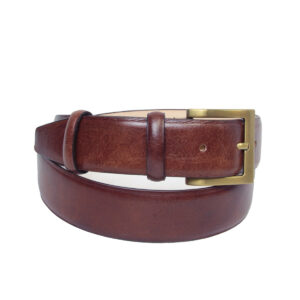 Cintura in pelle alta 40 mm. Marrone
