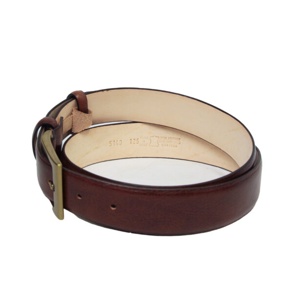 Cintura in pelle alta 40 mm. Marrone - immagine 5