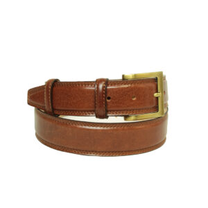 Cintura in pelle alta 40 mm. Marrone