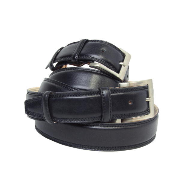 Cintura in pelle alta 40 mm. Nero - immagine 3