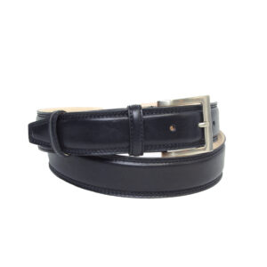 Cintura in pelle alta 40 mm. Nero