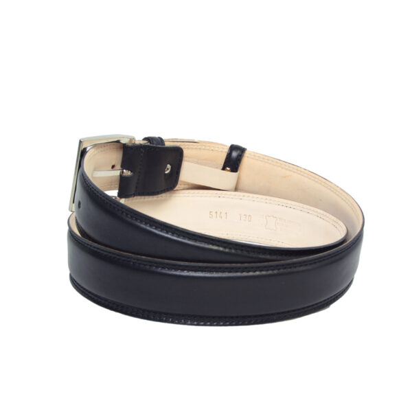 Cintura in pelle alta 40 mm. Nero - immagine 5