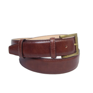 Cintura in pelle alta 40 mm. Marrone