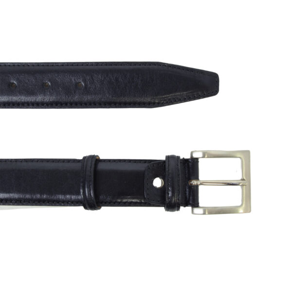 Cintura in pelle alt 40 mm. Nero - immagine 2