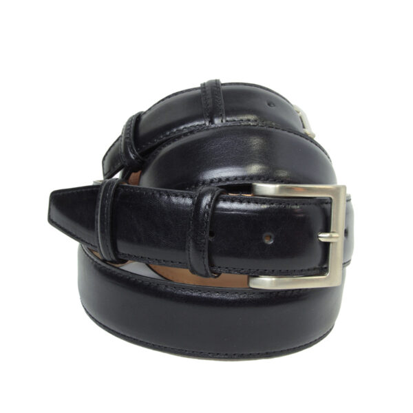 Cintura in pelle alt 40 mm. Nero - immagine 3
