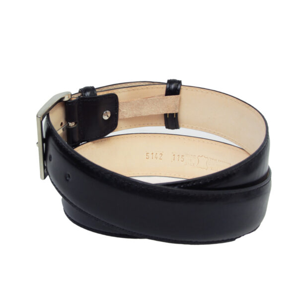 Cintura in pelle alt 40 mm. Nero - immagine 4