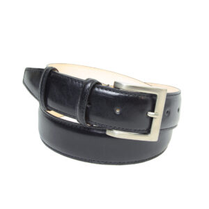 Cintura in pelle alt 40 mm. Nero