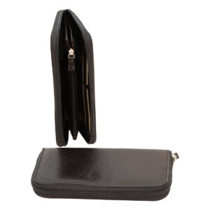 Portafoglio con portamonete interno. Nero con RFID