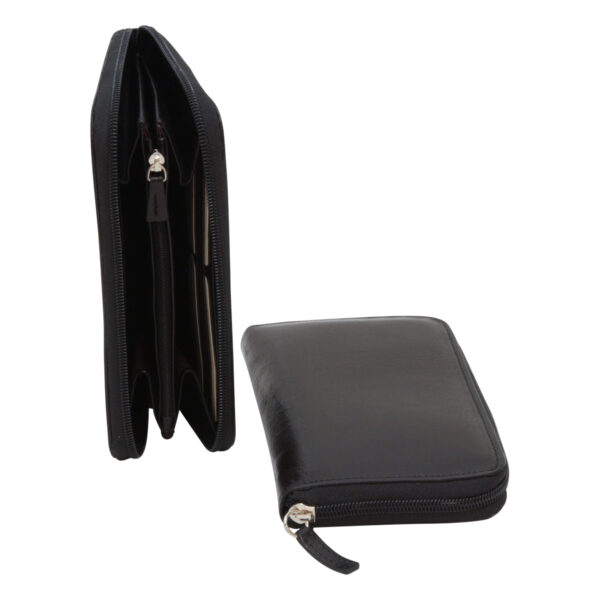 Portafoglio con portamonete interno. Nero con RFID - immagine 2