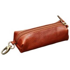Portachiavi con zip. Marrone