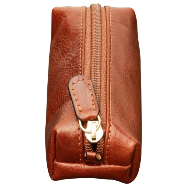 Portachiavi con zip. Marrone - immagine 2