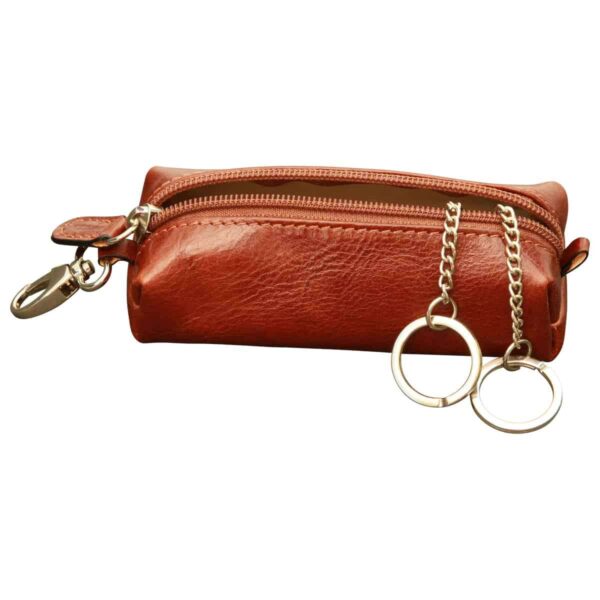 Portachiavi con zip. Marrone - immagine 3