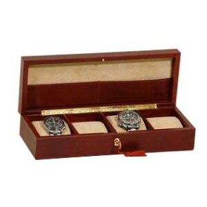 Cofanetto in pelle per orologi. Marrone
