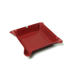 Vuota tasche in pelle. Rosso con frase d'amore