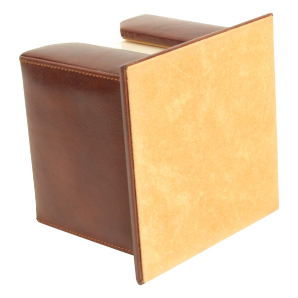 Porta Blocco per Appunti in Pelle. Marrone - immagine 2