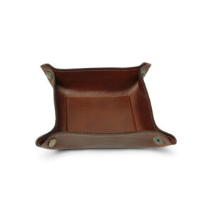 Vuotasche in pelle. Marrone
