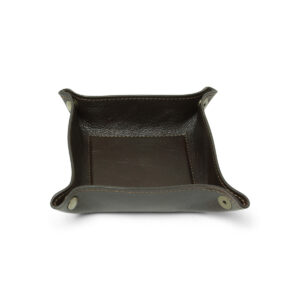 Vuotatasche in pelle. Marrone scuro