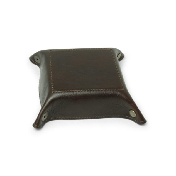 Vuotatasche in pelle. Marrone scuro - immagine 2
