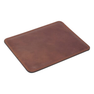 Mouse pad in pelle. Marrone
