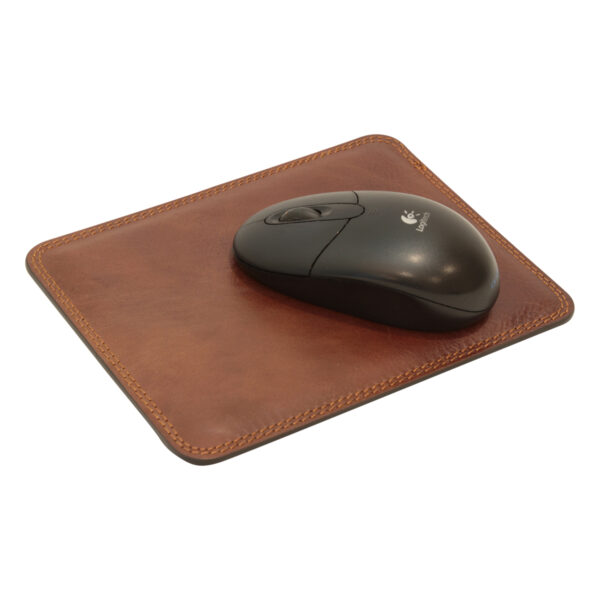 Mouse pad in pelle. Marrone - immagine 2
