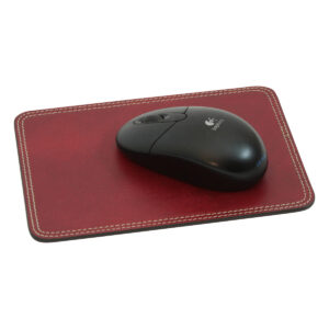 Mouse pad in pelle. Rosso