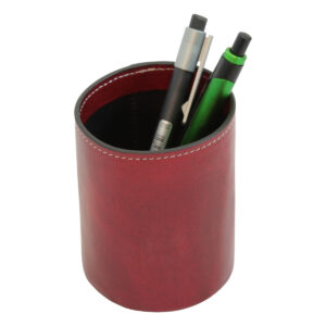Portapenne in pelle. Rosso