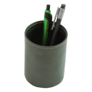 Portapenne in pelle. Verde