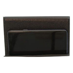 Supporto in pelle per ipad e iphone. Nero