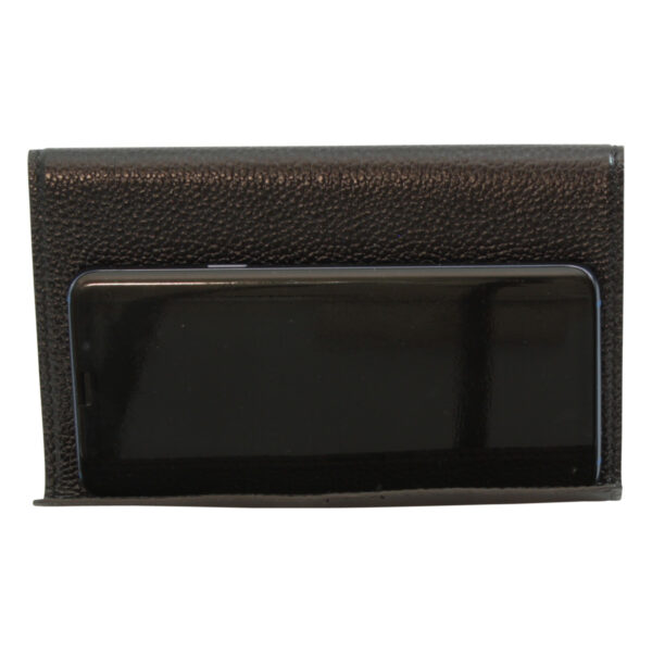 Supporto in pelle per ipad e iphone. Nero