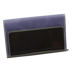 Supporto in pelle per ipad e iphone. Cobalto