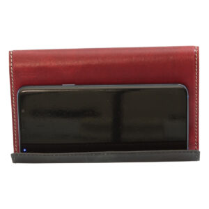 Supporto per ipad e iphone in pelle. Rosso