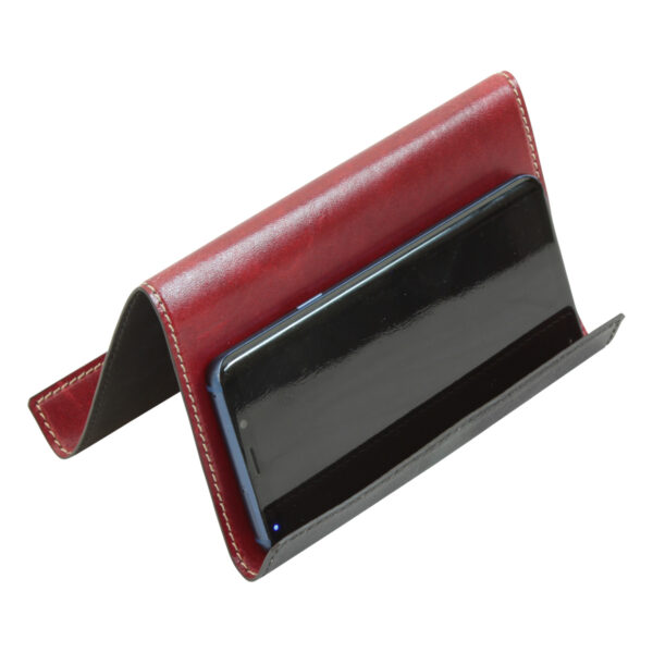 Supporto per ipad e iphone in pelle. Rosso - immagine 3