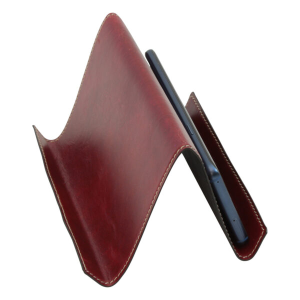 Supporto per ipad e iphone in pelle. Rosso - immagine 4