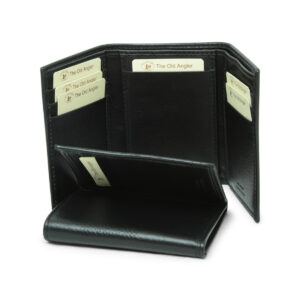 Portafoglio in pelle con RFID. Nero