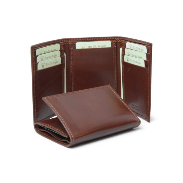 Portafoglio in pelle con RFID. Marrone
